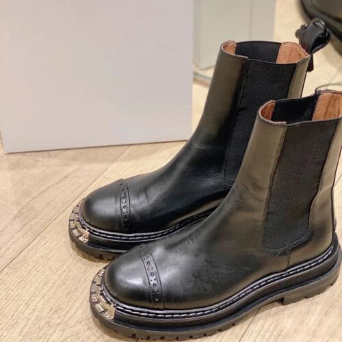 Fashion Martin Boot Thick Bottom Dark Locomotive Boots Handsome Punk Shoes Girl Metal Gothic Boots