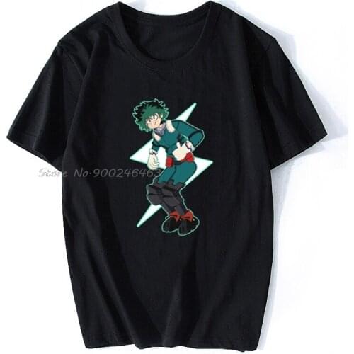 Men t-shirt Deku MHA Tshirt Women T Shirt Men Cotton Tees Tops Hip Hop Harajuku Streetwear