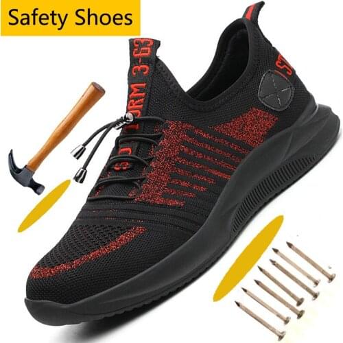 Anti-Smashing Steel Toe Safety Work Shoes Men Anti-Puncture Stylish Labour Footwear Work Shoes for Men Protective Climbing Shoes