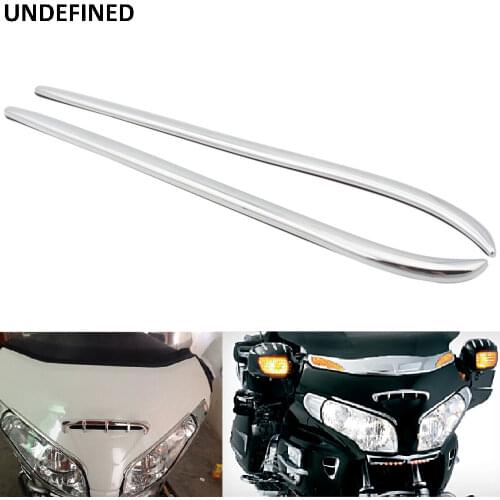 Chrome Motorcycle Fairing Eyebrows Trim for Honda Goldwing GL1800 2001-2011 2010 2009 2008 Headlight Decoration UNDEFINED