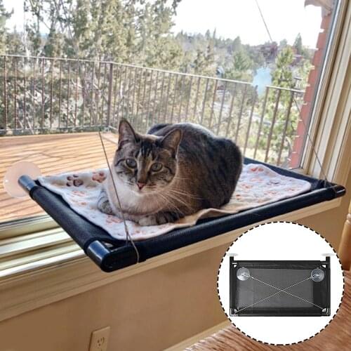 Cat Bed Basking Window Hammock Perch Cushion Bed Hanging Shelf Seat Pe
