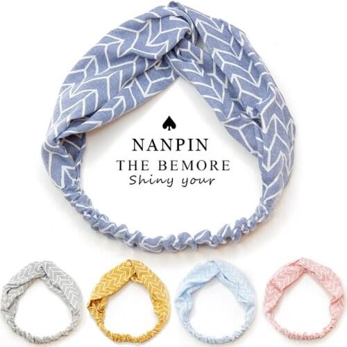 Original Fashion Fresh Green Yellow Wave Spring Autumn Contracted Temperament Hair Band Fresh Cloth Art Headband