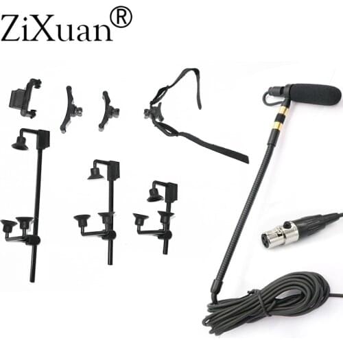 Professional Musical Instrument Microphones with 7 Types Clips for Bass Cello Violin Guitar Flutes Piano Sax Vocal for AKG