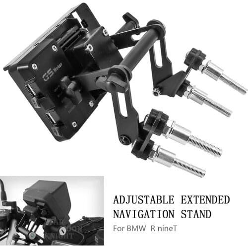 Motorcycle Adjustable Extend handlebar mobile phone Navigation bracket USB phone charging For BMW R nineT /5 R nineT Pure Racer