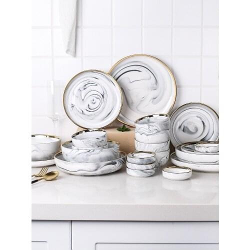 Luxury Phnom Ceramic Tableware Set Bowls Plates Chopsticks Dishes Household тарелка детская плитник assiette plate en porcelaine