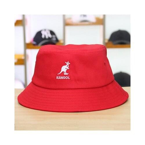 Kangol fisherman hat sun hat female tide brand face small sunscreen breathable solid color fashion basin hat couple hat