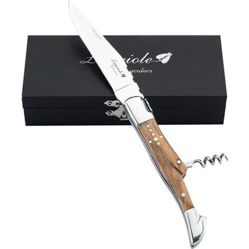 Stainless Steel Corkscrew Wine Opener Wood Handle Wine Knife Wedding Portable Pocket Knives Beer Can Wine Accessories in Giftbox