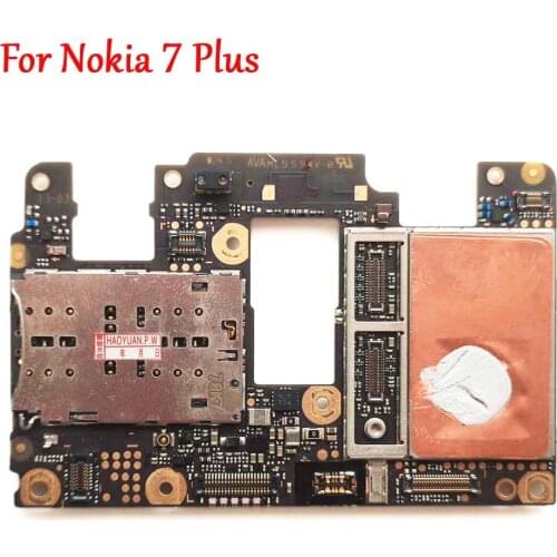 Tested)Full Work Original Unlock Motherboard For Nokia 7 Plus 7P TA1062 64GB Logic Circuit Board Plate Global Firmware