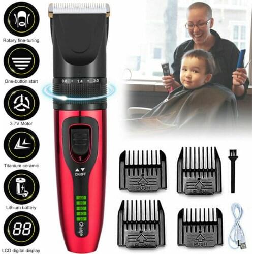 USB Rechargeable Hair Clipper Electric hair trimmer Cordless Shaver Trimmer Men Barber Hair Cutting Machine for Adults Kids