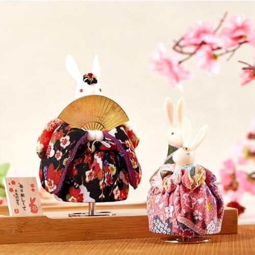 Japanese meet Spirited Away Canon music box kimono rabbit girl heart Valentines Day birthday commemorative gift Sky City