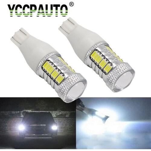 YCCPAUTO 2Pcs T15 W16W LED Car Reverse Light 921 912 T15 LED Bulbs For Auto LED Backup Light Parking Lamp 4014 32SMD White 12V