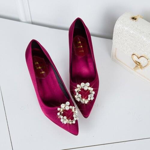 Women Pumps Brand Female High Heels Colorful Metal Decoration Fashion Women Shoes Pointed Toe Casual Shoes W32-53