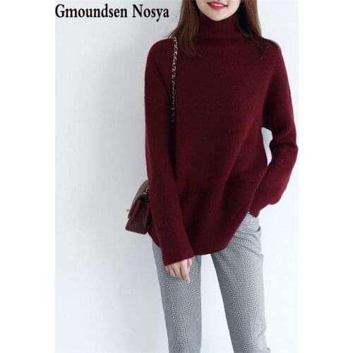 2020Autumn And Winter new sweater women turtleneck Cashmere sweater Loose knitted sweater pullover women Fashion casual sweaters