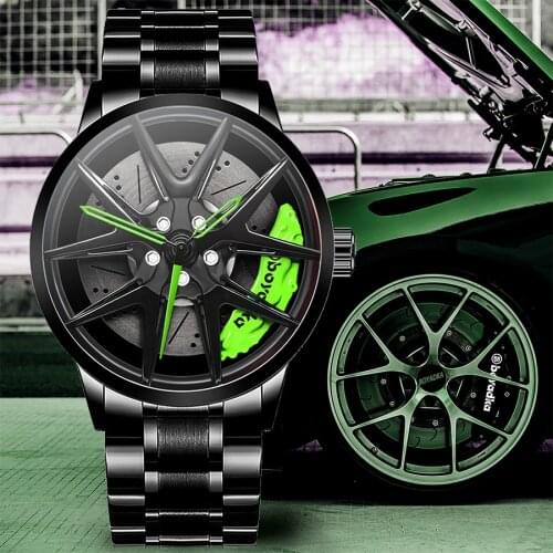 2021 Military Men Watch 3D Auto Car Racing Watches Fashion Sports Style Car Wheel Luxury Watch for Men Auto Fans