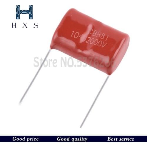 5PCS 0.1uF 2000V 2KV CBB 104 100NF Polypropylene film capacitor pitch 25mm CBB81 2000V104J-P25