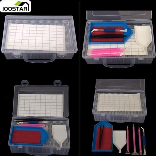 72 Grids Dismountable Diamond Painting Accessories Storage Box Embroidery Cases PP Plastics Organizer Home Storage