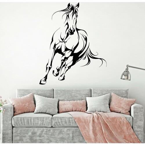 Abstract Galloping Horse Vinyl Wall Decal Horses Animals Pattern Living Room Decor Wall Stickers Removable Art Home Decor Z459