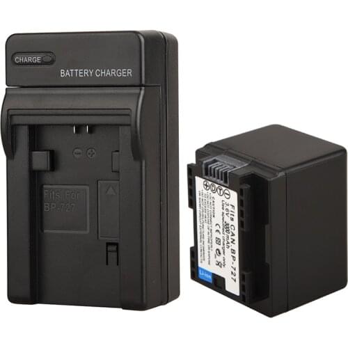 1x 3000mAh BP-727 BP 727 BP727 Battery + Charger for Canon VIXIA HF R30 M50 M52 500 M56 M506 R36 R38 R306 R400 R500 R600 R60 R62