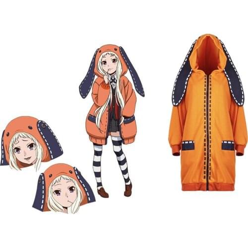 Anime Kakegurui Cosplay Costumes Runa Yomozuki Cosplay Hoodie Kakegurui School Uniform Coat Skirt Halloween Costume For Women