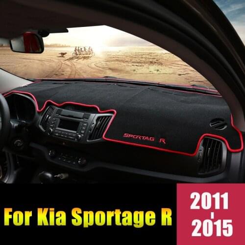 For Kia Sportage R 3rd 2011 2012 2013 2014 2015 LHD Car Dashboard Cover Mats Avoid Light Pads Anti-UV Case Carpets Accessories