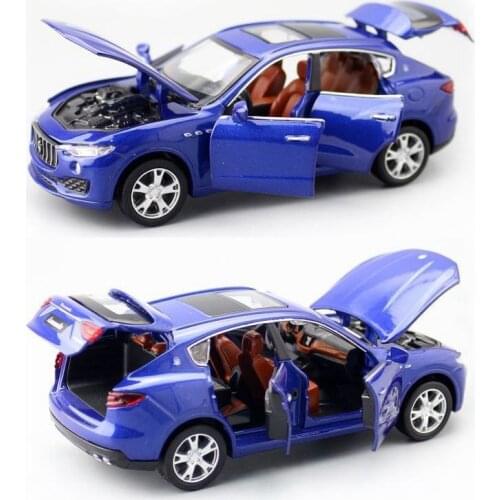 Die Casts Collectible Model Cars Flashing Alloy Sports Car Boy Coche Auto Gift 1: 32 Maserati-levante SUV Toys for Children