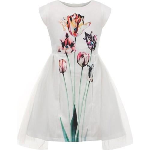 Childdkivy Girls Dress Summer 2019 Girls Cute Princess Dress For Party Floral Print Mesh Dress Kids Dresses For Girls Birthday