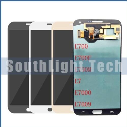 Grade AAA+++ For Samsung E7 E700 E700F E700M E700H LCD Display Touch Screen Digitizer Assembly For Galaxy E7 display E700 Screen