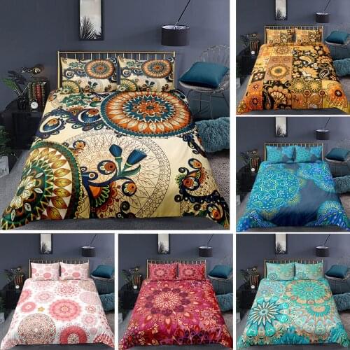 Paisley Style Boho Mandala Decor King Bedding Set 2/3PCS With Pillowcase Duvet Cover Queen Comforter Sets Home Textile Gift