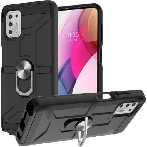 Magnetic Metal Ring Stand Holder Armor Shockproof Case For Motorola Moto G Stylus 2021 TPU Bumper Hard PC Protective Back Cover