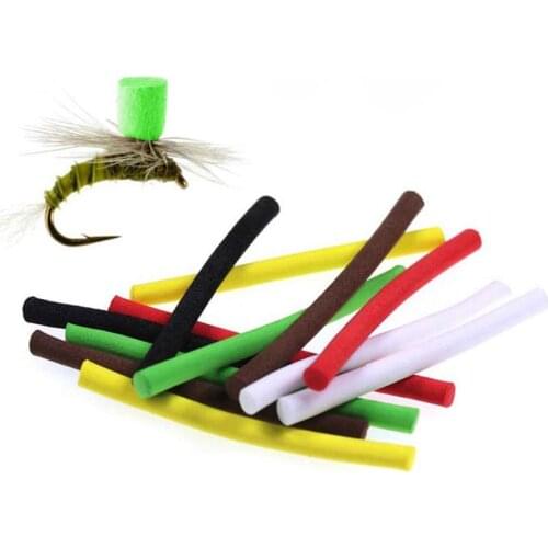 12pcs/pack 4mm x 5cm Fly Tying Material 4mm Parachute Foam Post Dry Fly Grass Hopper Fly Tying Foam Cylinders