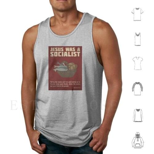 Jesus Was A Socialist Tank Tops Vest Sleeveless Progressive Christianity Socialist Jesus