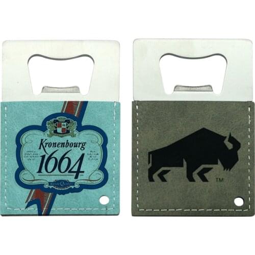 Bottle Opener 10pcs/lot Blank Sublimation High-quality PU Leather Bottle Opener heat transfer print DIY consumables Print