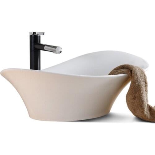 White Art Sink Black Basin Ceramic Wash Basin Washing Hand Basin with Drainer Bathroom Ceramic Sinks