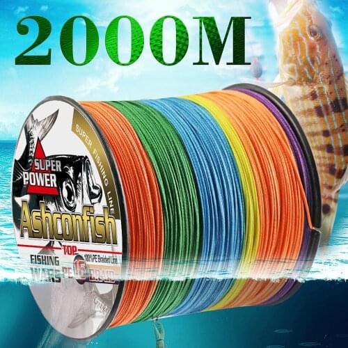 Hollowcore braided fishing line 2000M resistant for sea Ocean Boat Fishing ice thread spliced 20LBS-500LBS tackle rope saltwater