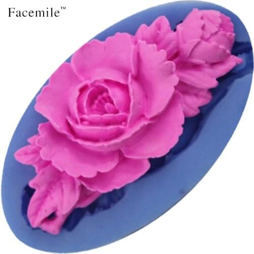 3D Rose Flower silicone baking forms Fondant Cake Chocolate Soap Sugar Craft Mold Mould Cutter Silicone Gift DIY Cupcake 50-44