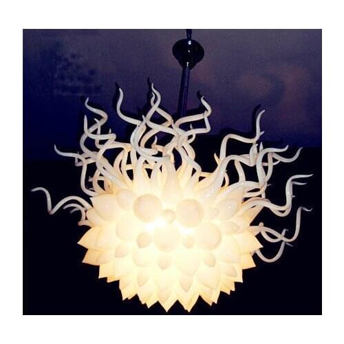 Modern White Chandelier Lighting Chrome LED Ceiling Chandelier for Living Room