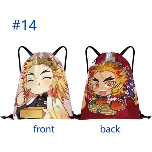 Anime Demon Slayer Shopping Bag Backpack Rengoku Kyoujurou Drawstring Bag
