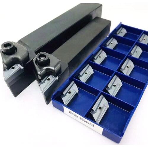 DKJNR2020K16 DKJNR2525M16 high-quality external turning tool holder + 10PCS knux160405R carbide insert DKJNR+KNUX lathe tool set