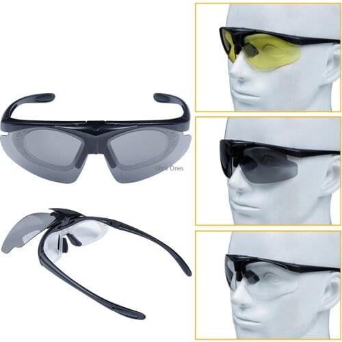 Military Tactical Sunglasses Hiking Climbing Cycling Army Eye Protection Glasses Anti-uv Hunting Cs Riding with Myopia Frame Men
