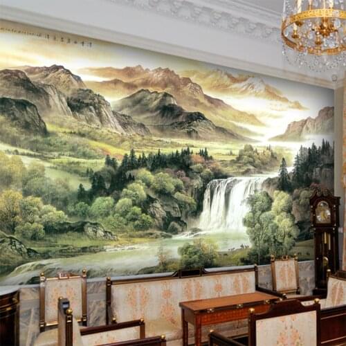 Custom China landscape Wallcoverings mural for bedroom sofa TV living room Background wall papel de parede