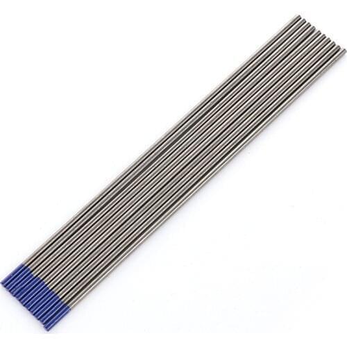 10pcs Tungsten Electrode Yttrium Tungsten Electrode Blue Tip for TIG Welding WY20 2.0% 4.0mm*150mm