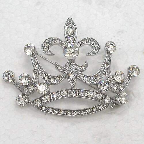 12pcs/lot Wholesale Rhinestone Crown Pin brooches Pendant C101932