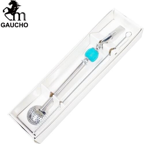 200 PCS/Lot Uruguay Yerba Mate Bombilla 21 CM Stainless Removable Filter Straw With Cleaning Brush White Box Packing Individual