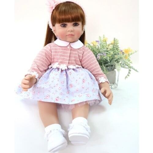 60cm Vinyl Silicone Reborn Baby Doll Toys Lifelike Bebes reborn girl Gift Princess Dolls high quality toddler baby dolls