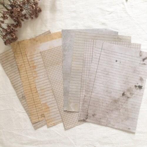 8Sheets/lot A5 Retro Diary Paper Stickers For Scrapbooking Paper Origami Art Background Paper Stationery Gifts