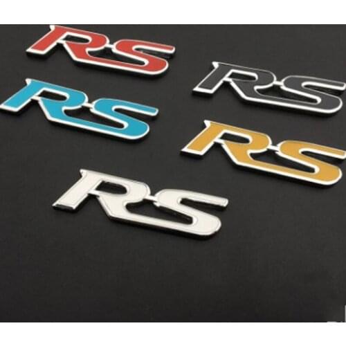Car Sticker Metal 3D RS Sport Logo Emblem Badge Decals For Suitable Any Models Auto Accessory