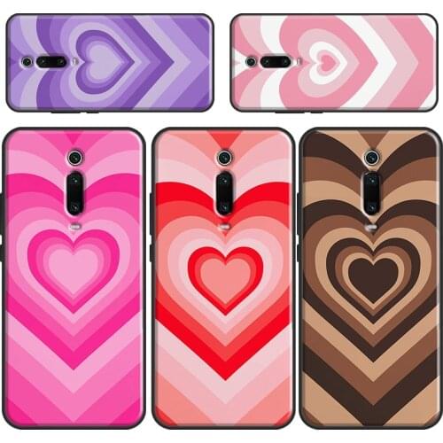 Latte Love Groovy Coffee Heart Pink For Xiaomi Mi 11 Lite Case For Xiaomi Mi 11 Ultra 9 10 Lite 10T Pro POCO F3 M3 X3 Pro Case