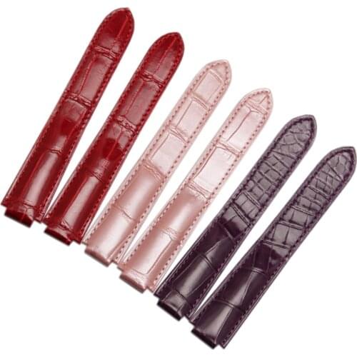 Customize14/16/18/20/22mm alligator Leather Watch Strap Bracelet for Men Woman Watchbands fit Tank Solo Blue Ballon Brown Black