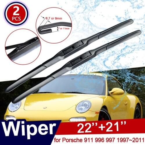 For Porsche 911 991 996 997 1997~2011 2004 2005 2006 2009 Front Windshield Wipers Car Wiper Blade Car Accessories U H Hook Arms