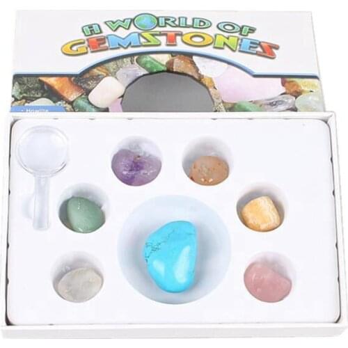 Exquisite Organic Material Polishing Stone Crystal Different Gemstones Howlite Green Fluorite Ore Specimen Mineral Crystals